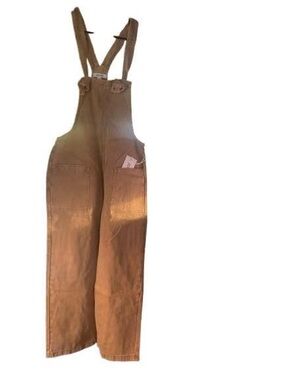 Zenana Outfitters Brown Canvas Bib Overalls
